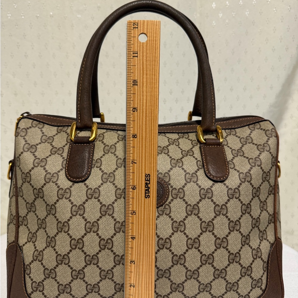 Authentic Vintage Gucci Brown Monogram Handbag - Picture 16 of 16